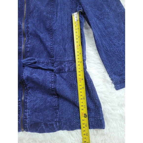 [421] Mind Set Blue Distressed Jacket - Picture 2 of 9